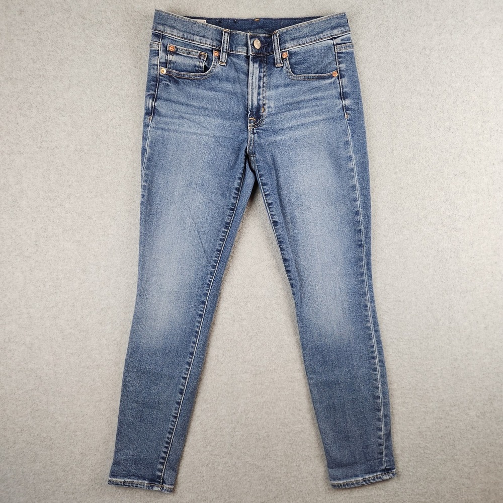 Gap True Skinny Mid Rise Women's Blue Jeans Size 27 4R Medium Wash Stretch